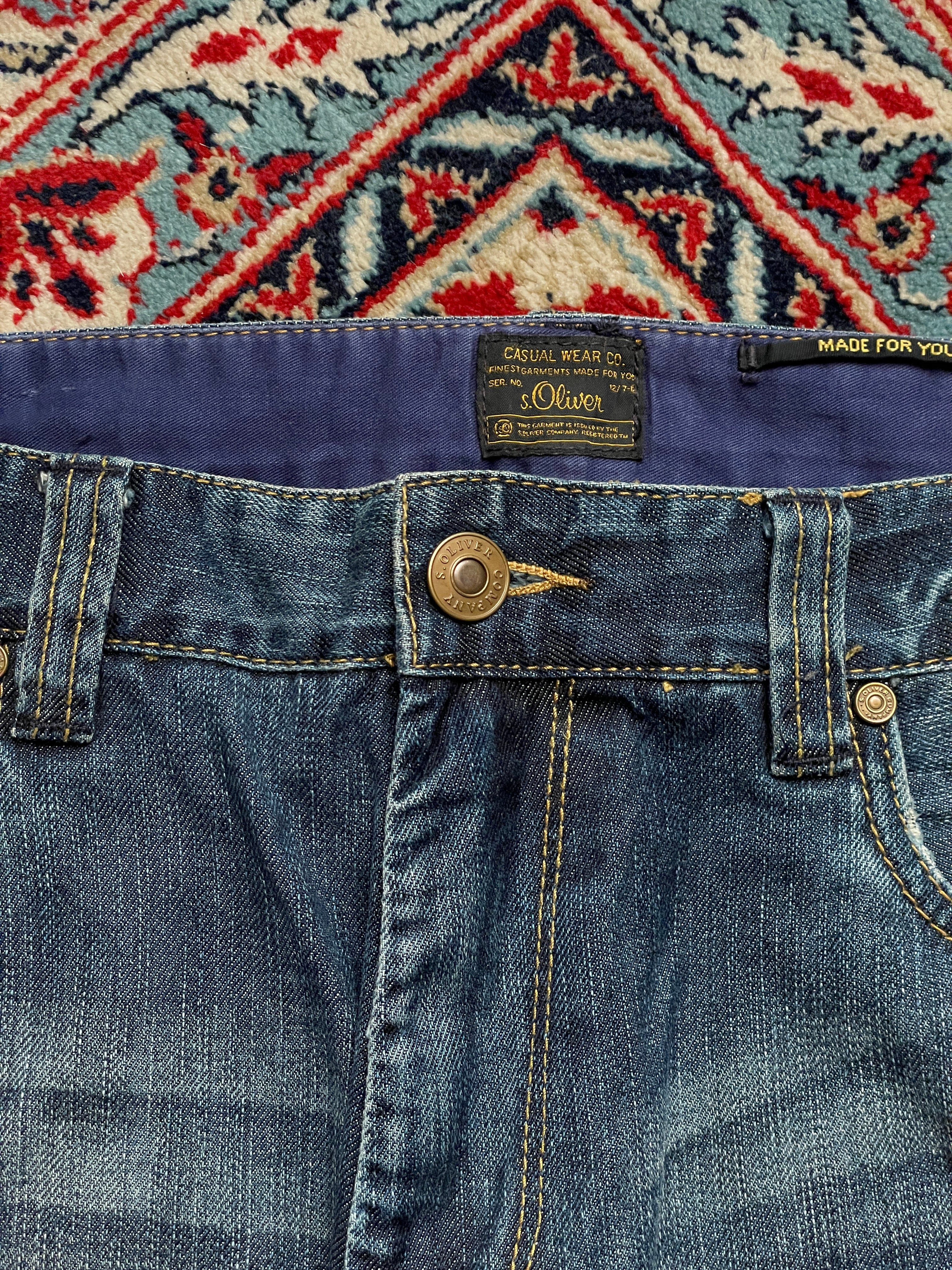 S.OLIVER 1969 MEDIUM WASH STRAIGHT FIT DENIM JEANS - 38