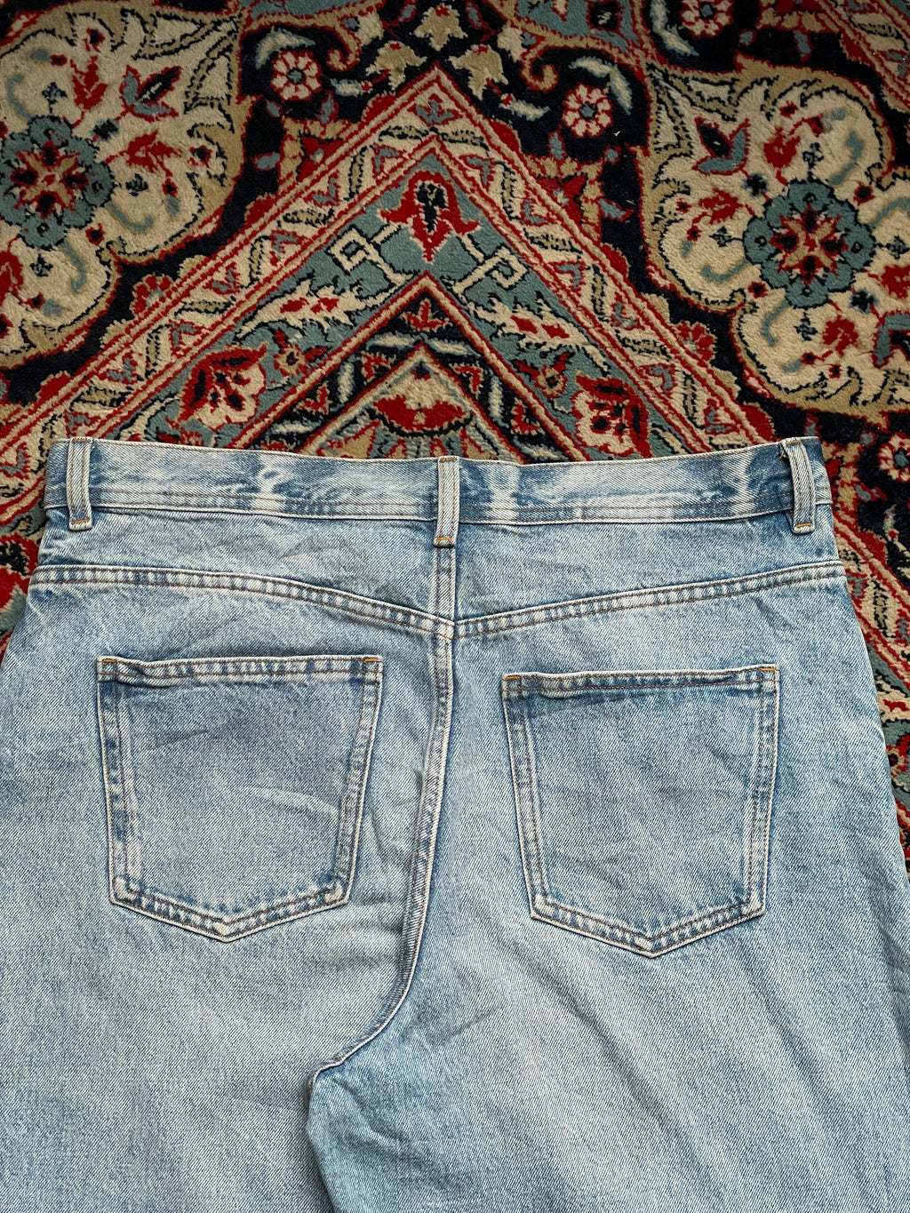 ARKET LIGHT WASH SUPER BAGGY DENIM JEANS - 32