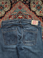JAPAN RAGS Blue Wash Distressed STRAIGHT-RELAXED FIT JEANS - 34