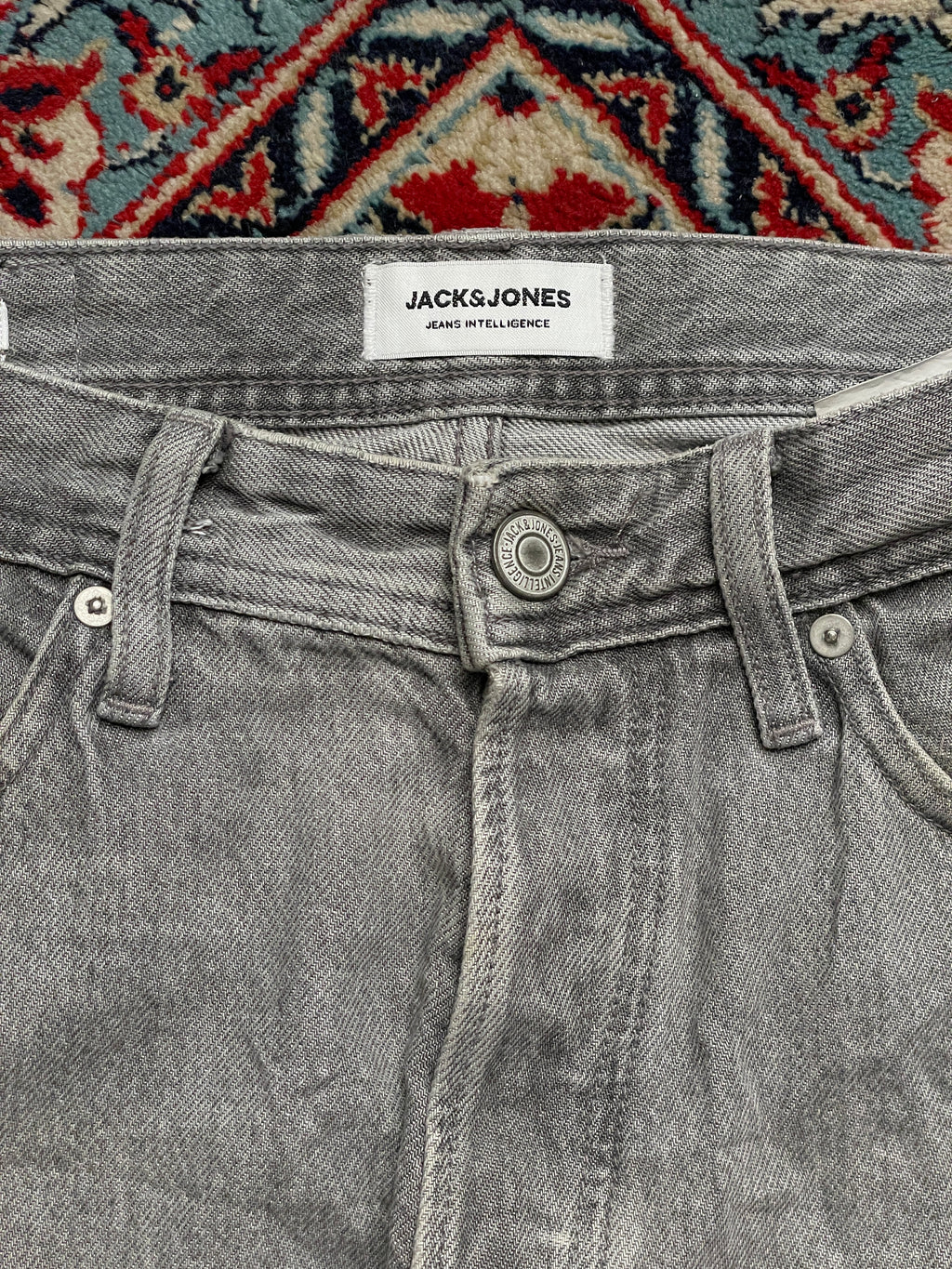 JACK & JONES Intelligence Loose Eddie Grey Wash RELAXED FIT JEANS - 30