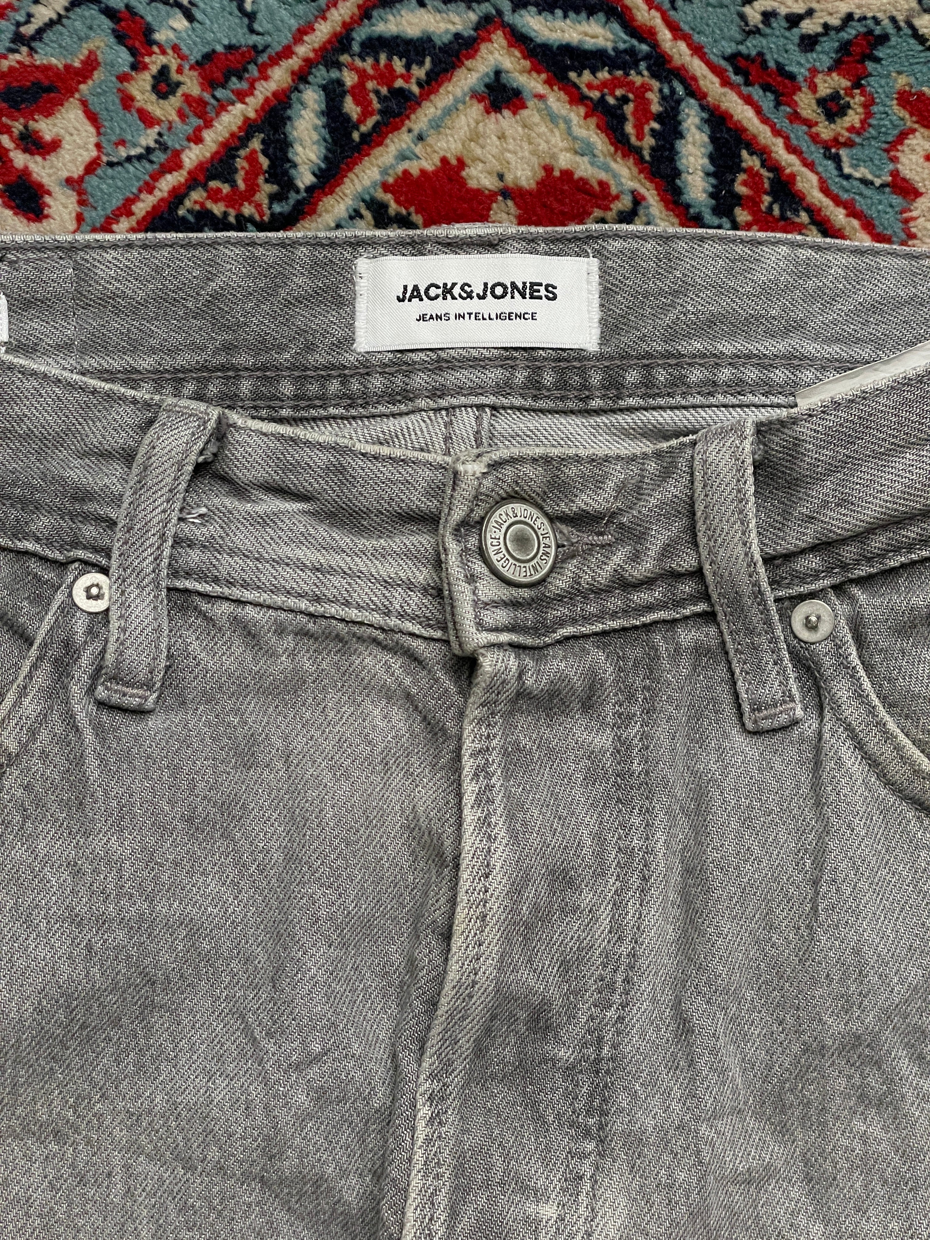 JACK & JONES Intelligence Loose Eddie Grey Wash RELAXED FIT JEANS - 30