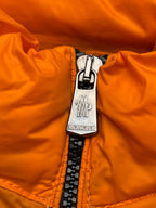 Moncler French Flag Down Filled Orange Puffer Vest - M