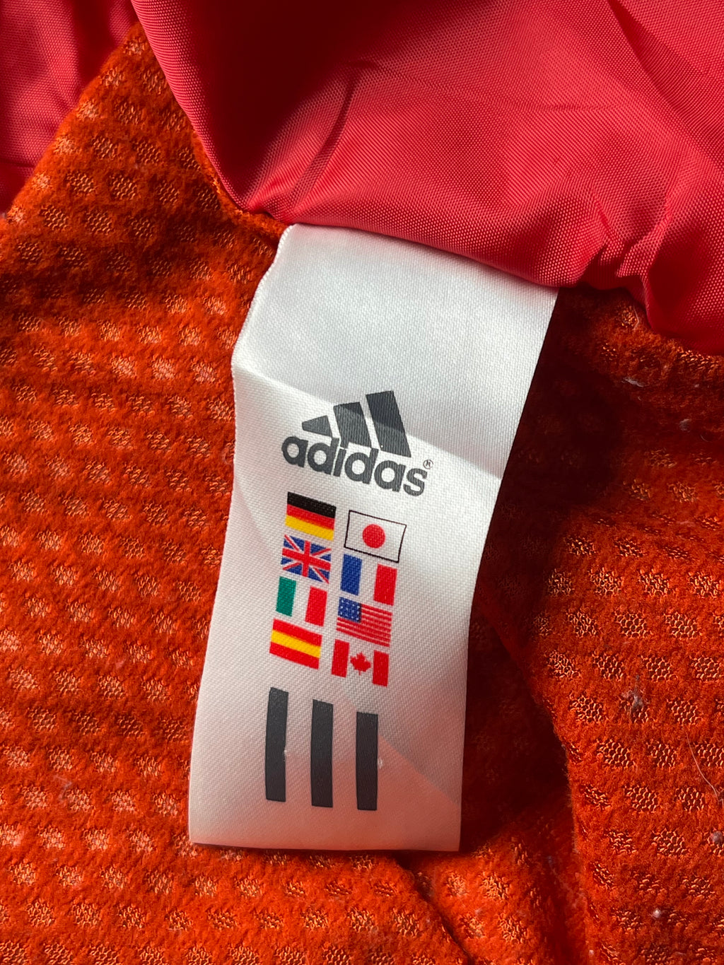 Adidas Vintage WOMEN Red Hooded Puffer Jacket - M