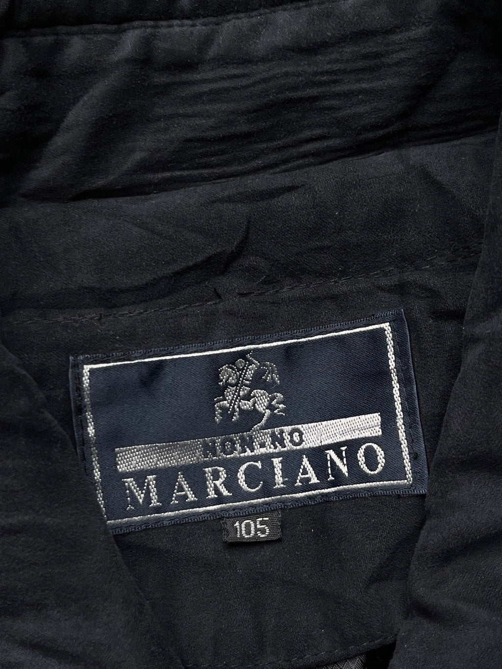 Vintage Non-No Marciano BLACK Faux Suede Harrington Jacket - M