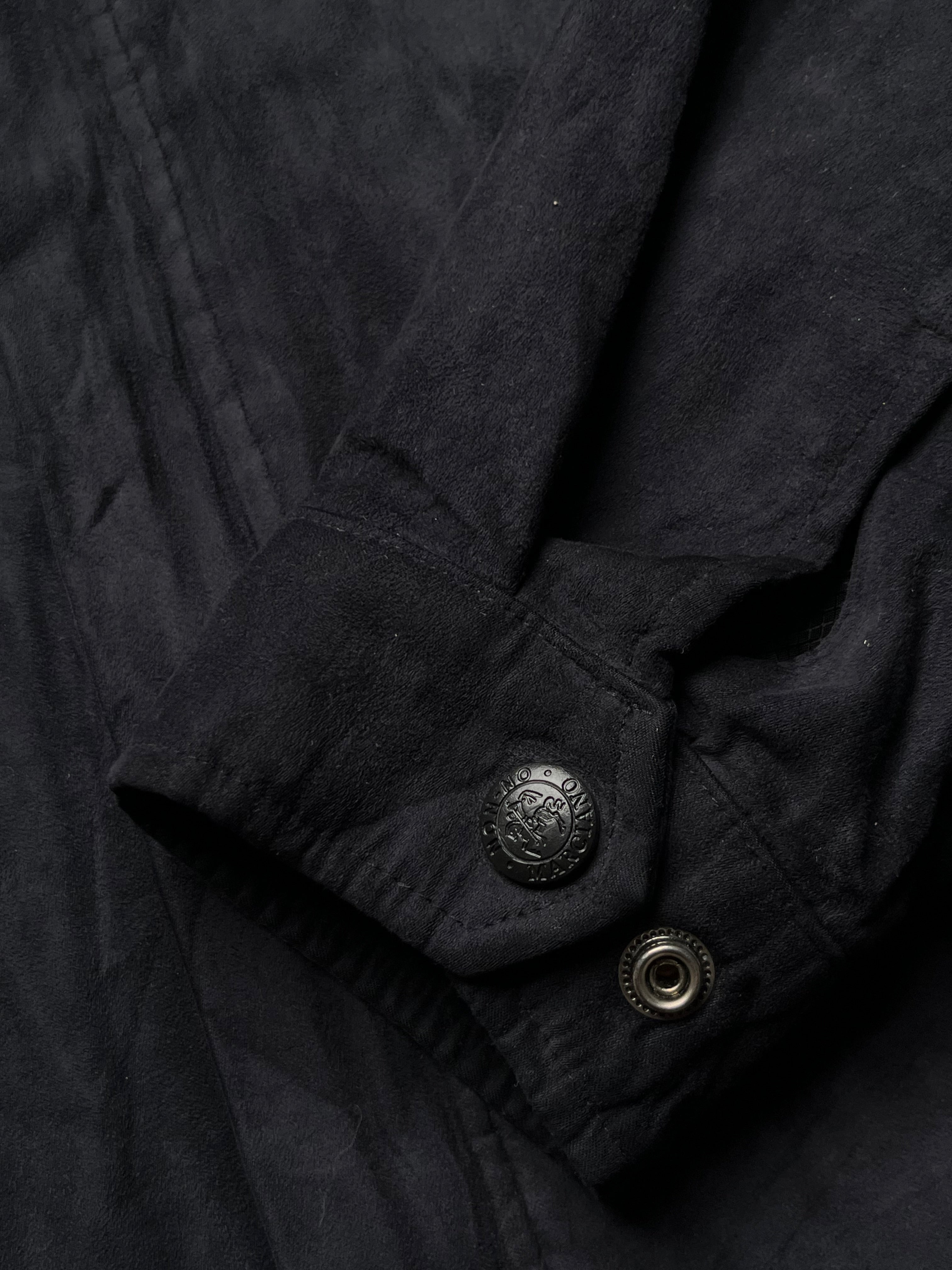 Vintage Non-No Marciano BLACK Faux Suede Harrington Jacket - M