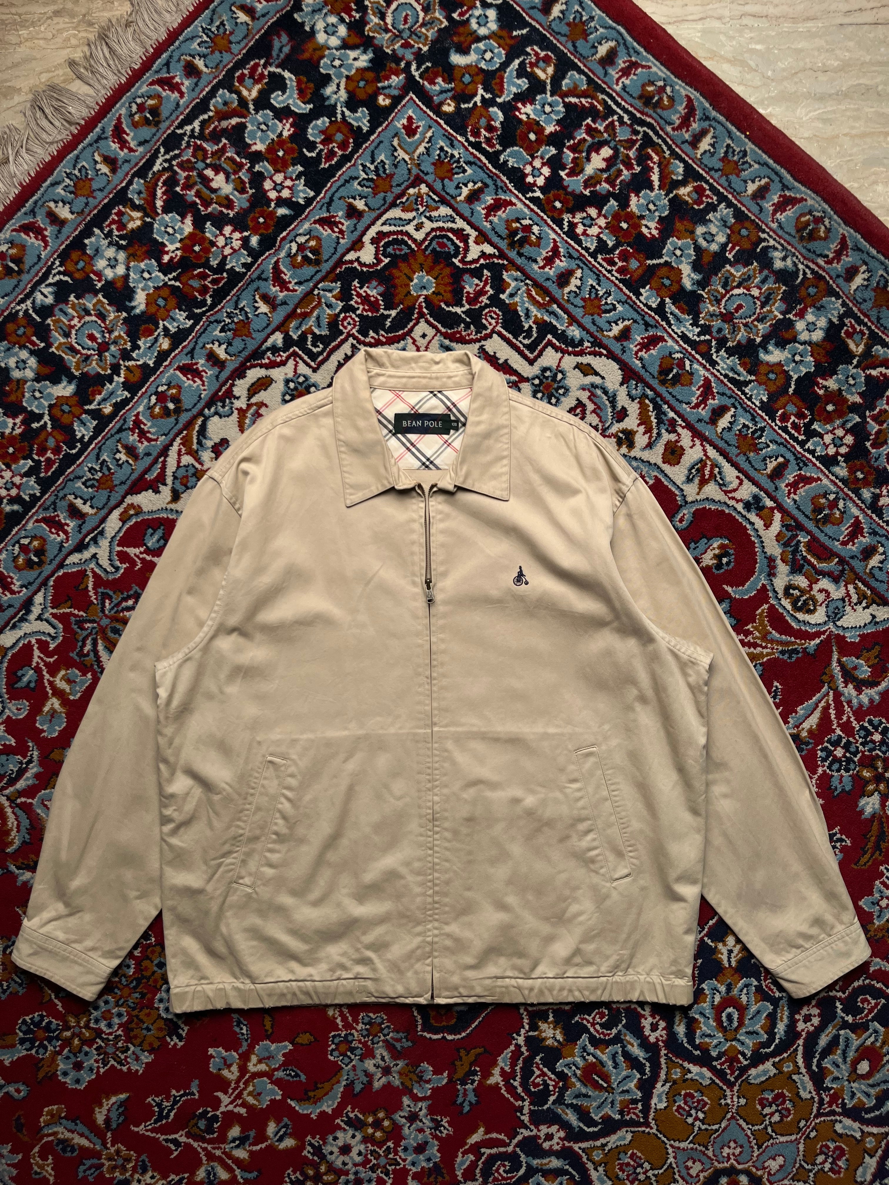 BEAN POLE Vintage Beige Golf Harrington JACKET - L