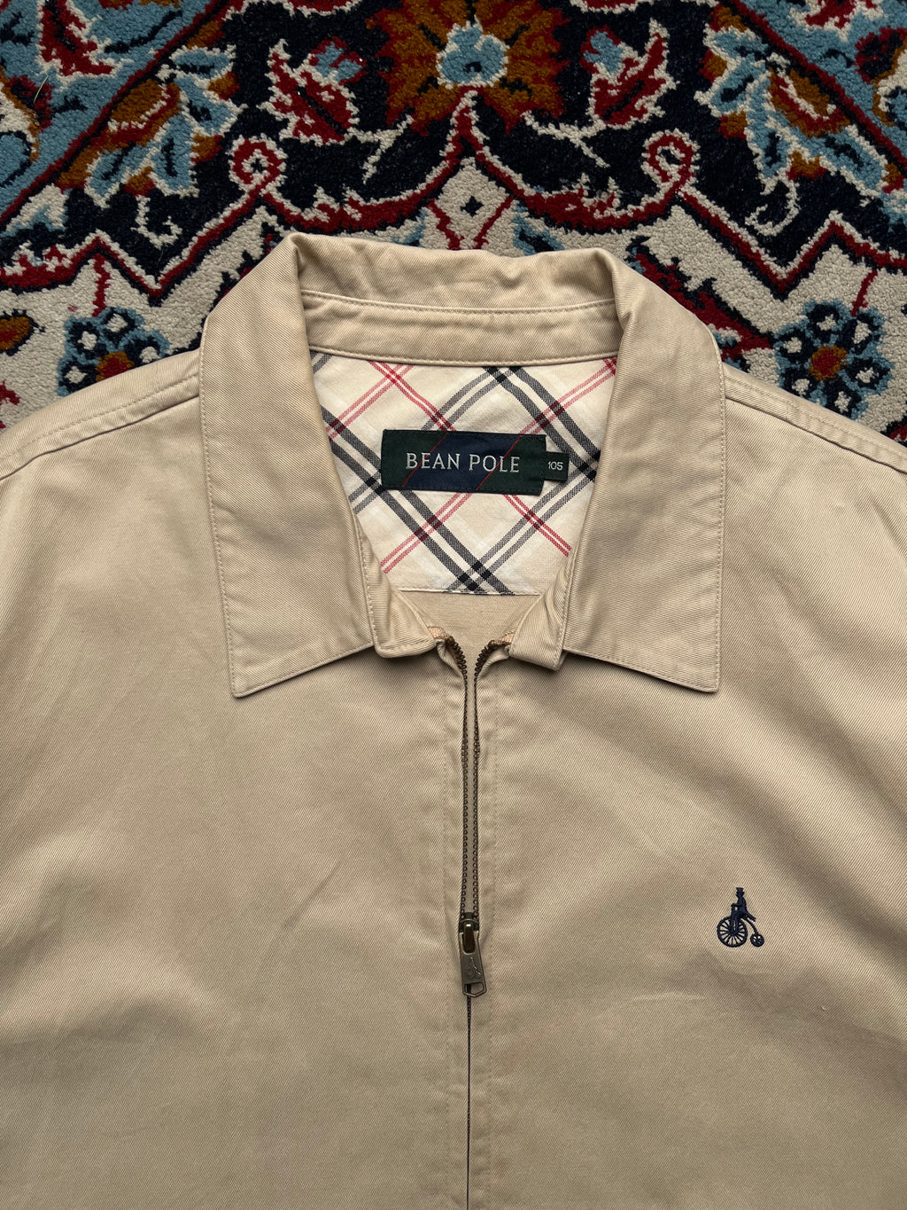 BEAN POLE Vintage Beige Golf Harrington JACKET - L
