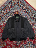 Atelier Pie Monte Vintage Black Suede Knit Bomber JACKET - M