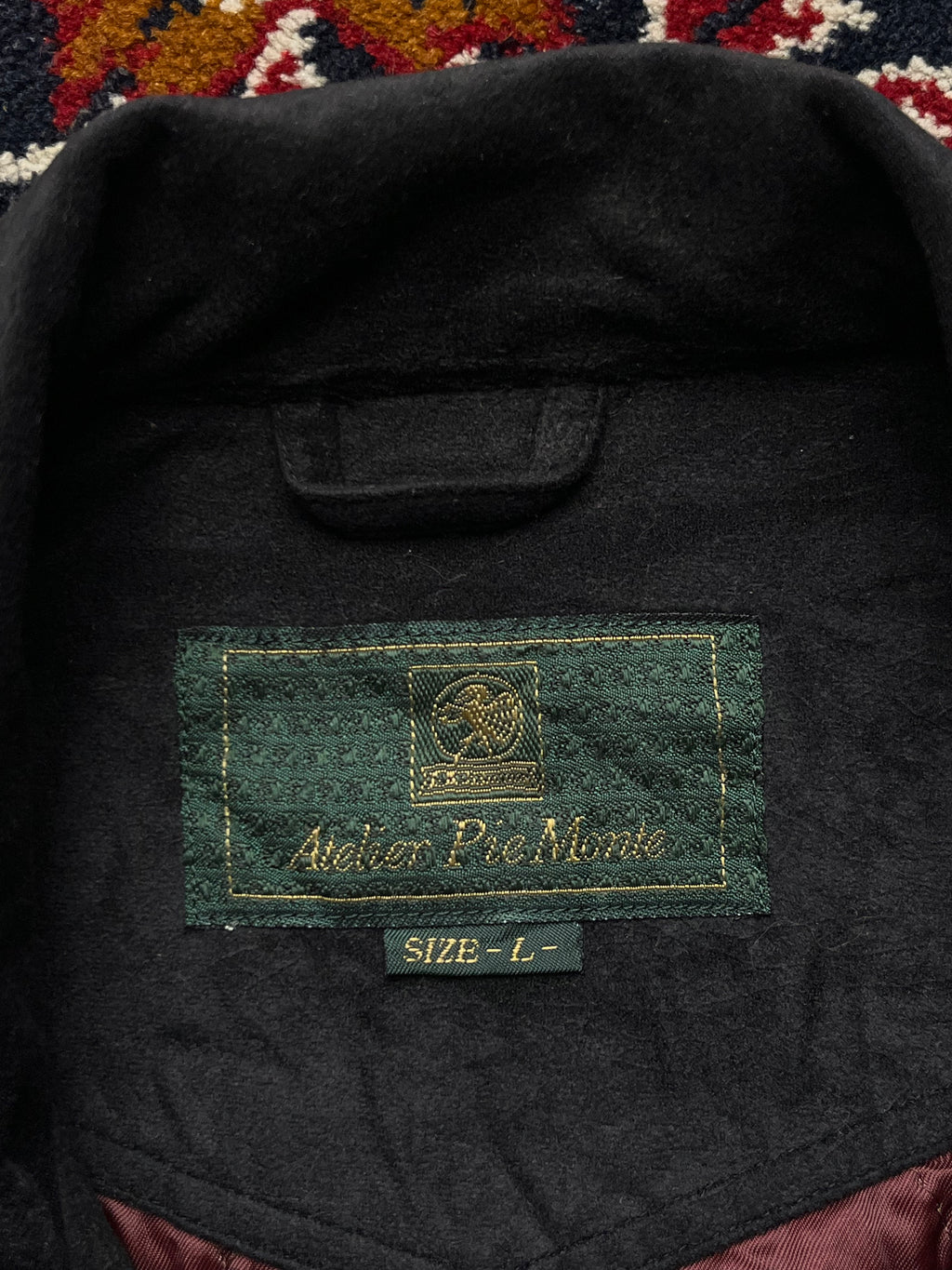 Atelier Pie Monte Vintage Black Suede Knit Bomber JACKET - M