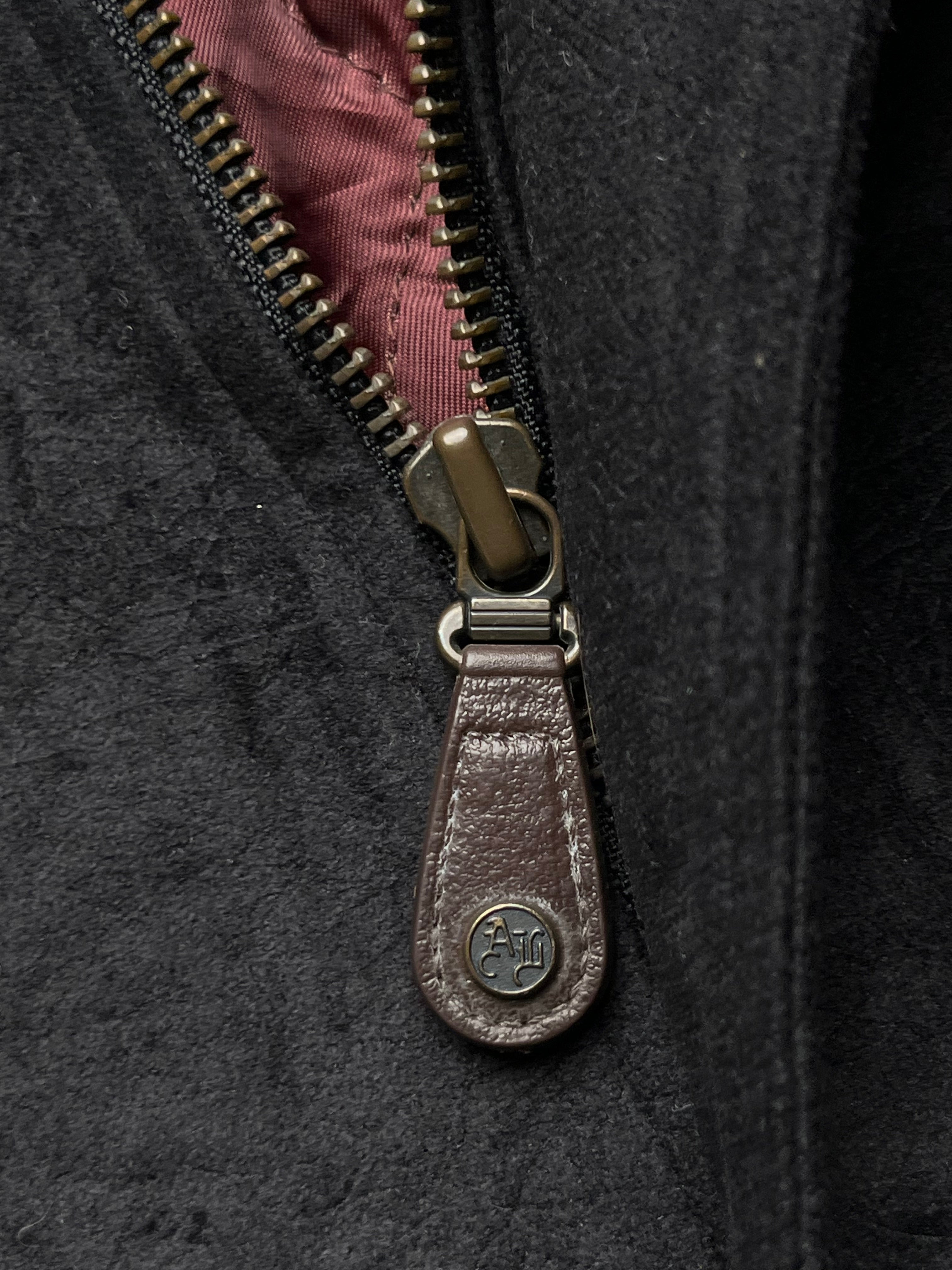 Atelier Pie Monte Vintage Black Suede Knit Bomber JACKET - M