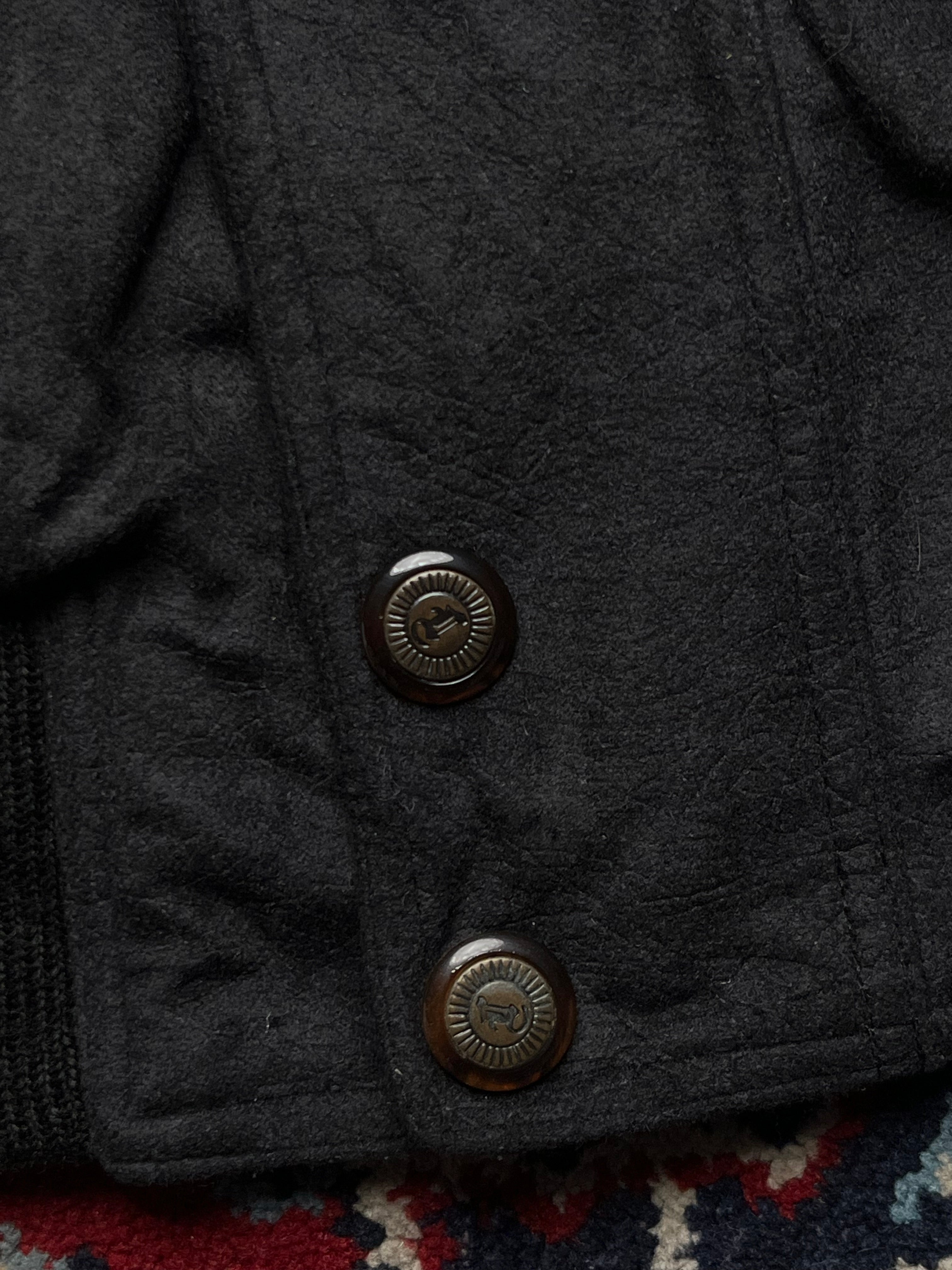 Atelier Pie Monte Vintage Black Suede Knit Bomber JACKET - M