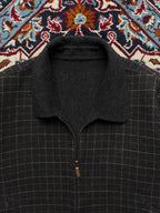 WINDY CLUB Vintage Reversible Grid Check Wool Blend JACKET - M