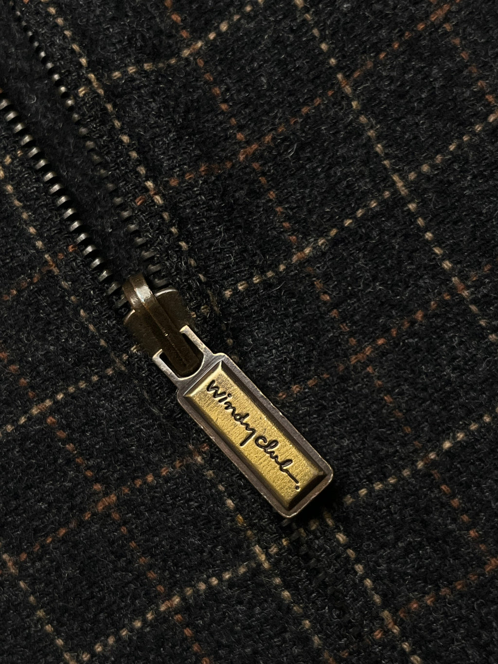 WINDY CLUB Vintage Reversible Grid Check Wool Blend JACKET - M