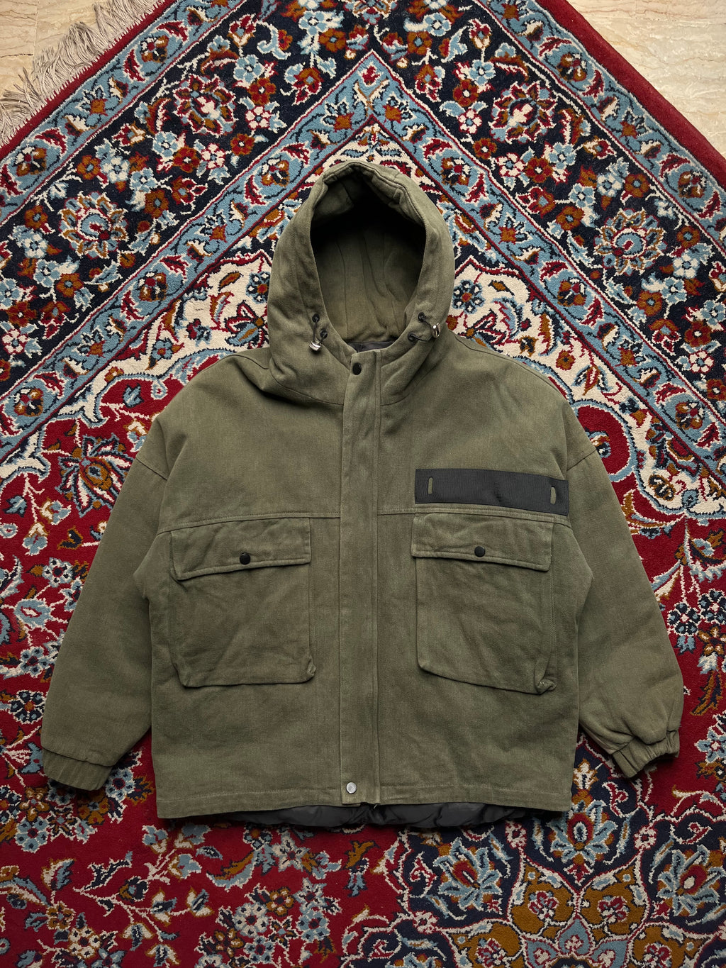 KUANG CHAO KU PAI Japanese Style Utility Back Graphic Corduroy JACKET - M