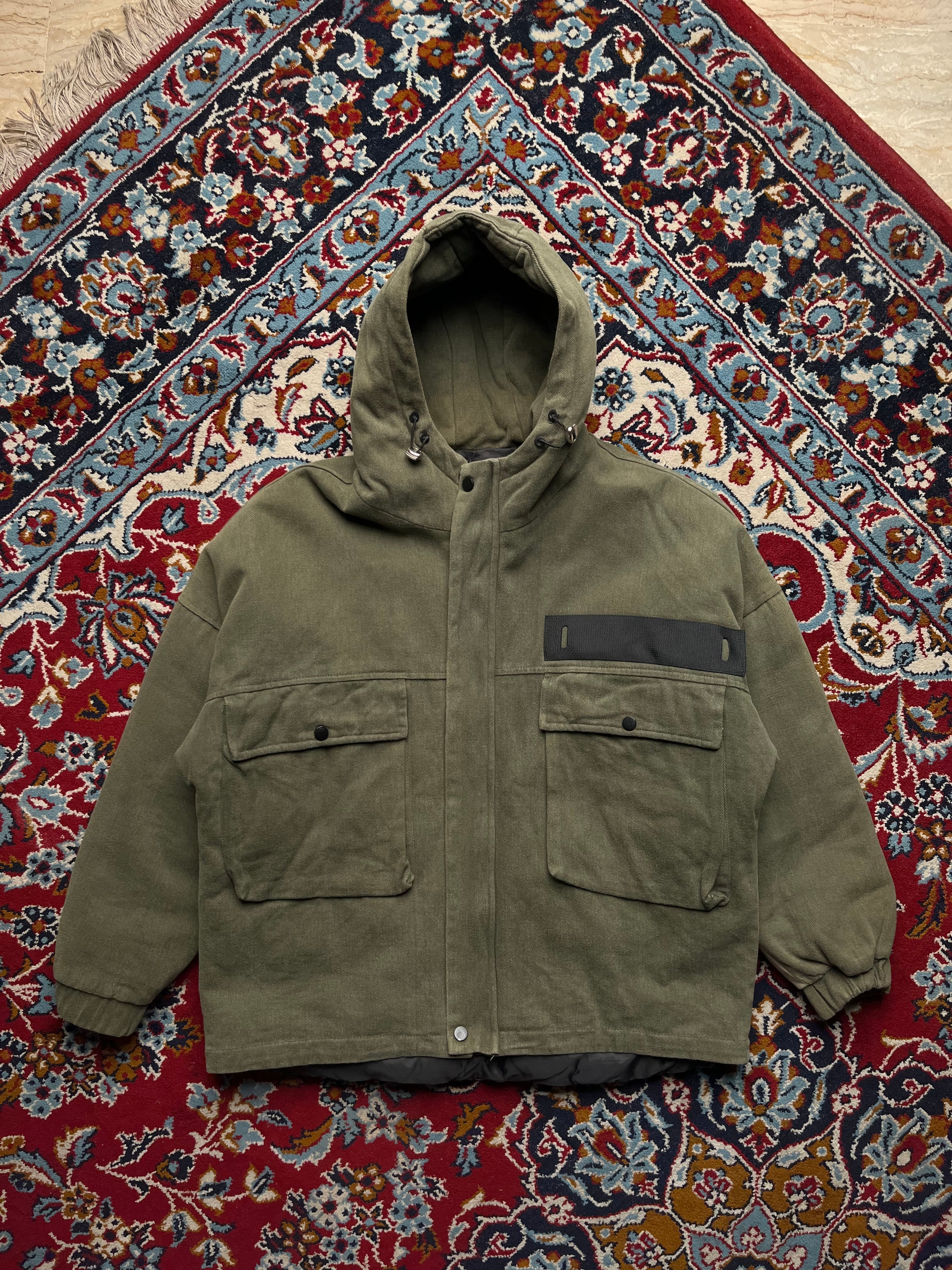 KUANG CHAO KU PAI Japanese Style Utility Back Graphic Corduroy JACKET - M