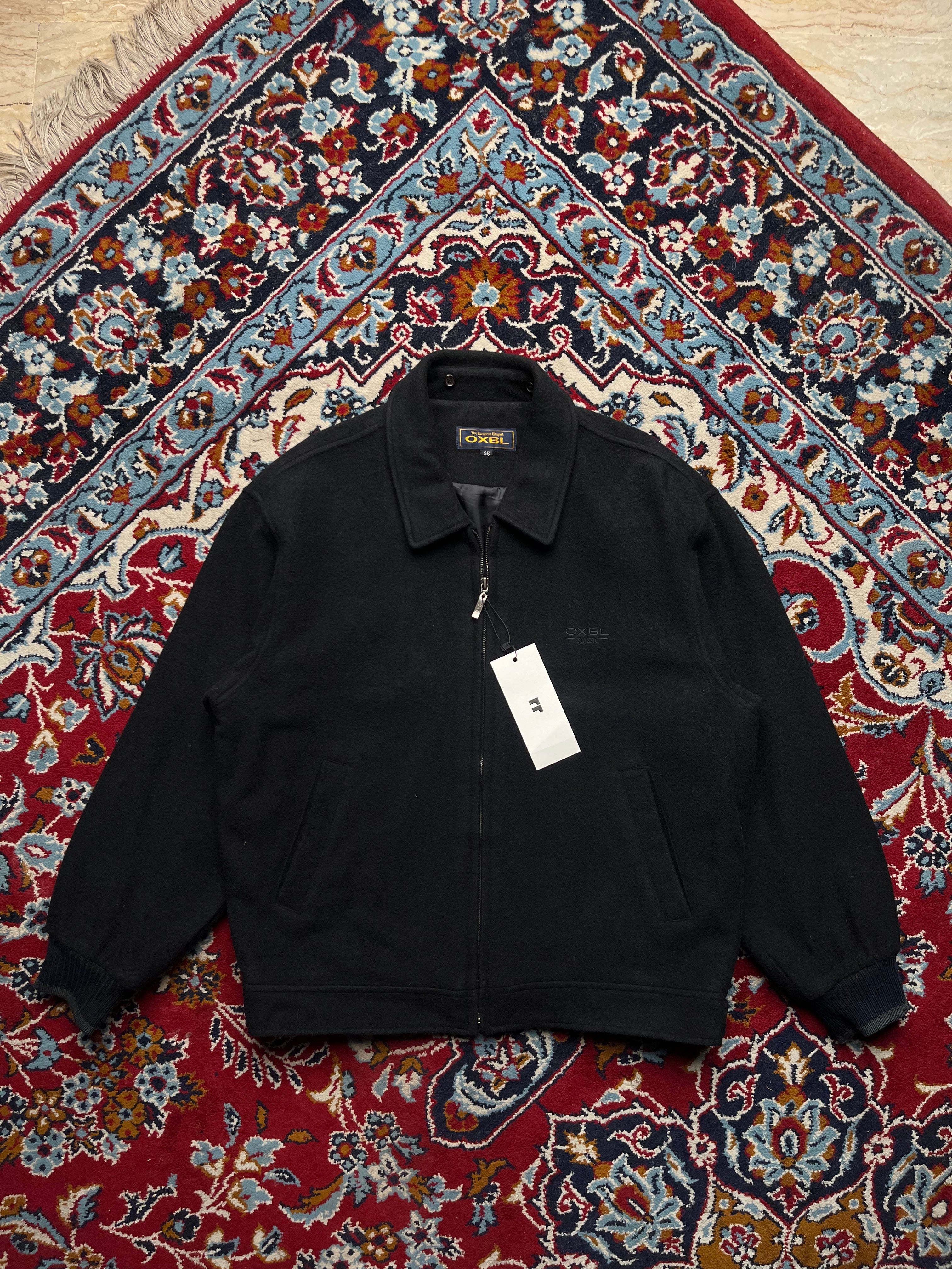 OXBL The European Elegant Wool Blend Harrington Bomber Jacket - M