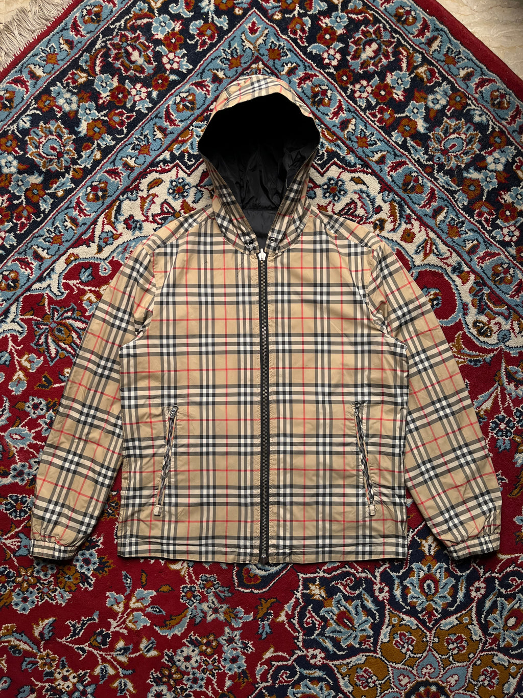 Burberry Vintage Check Reversible Hooded Jacket - M