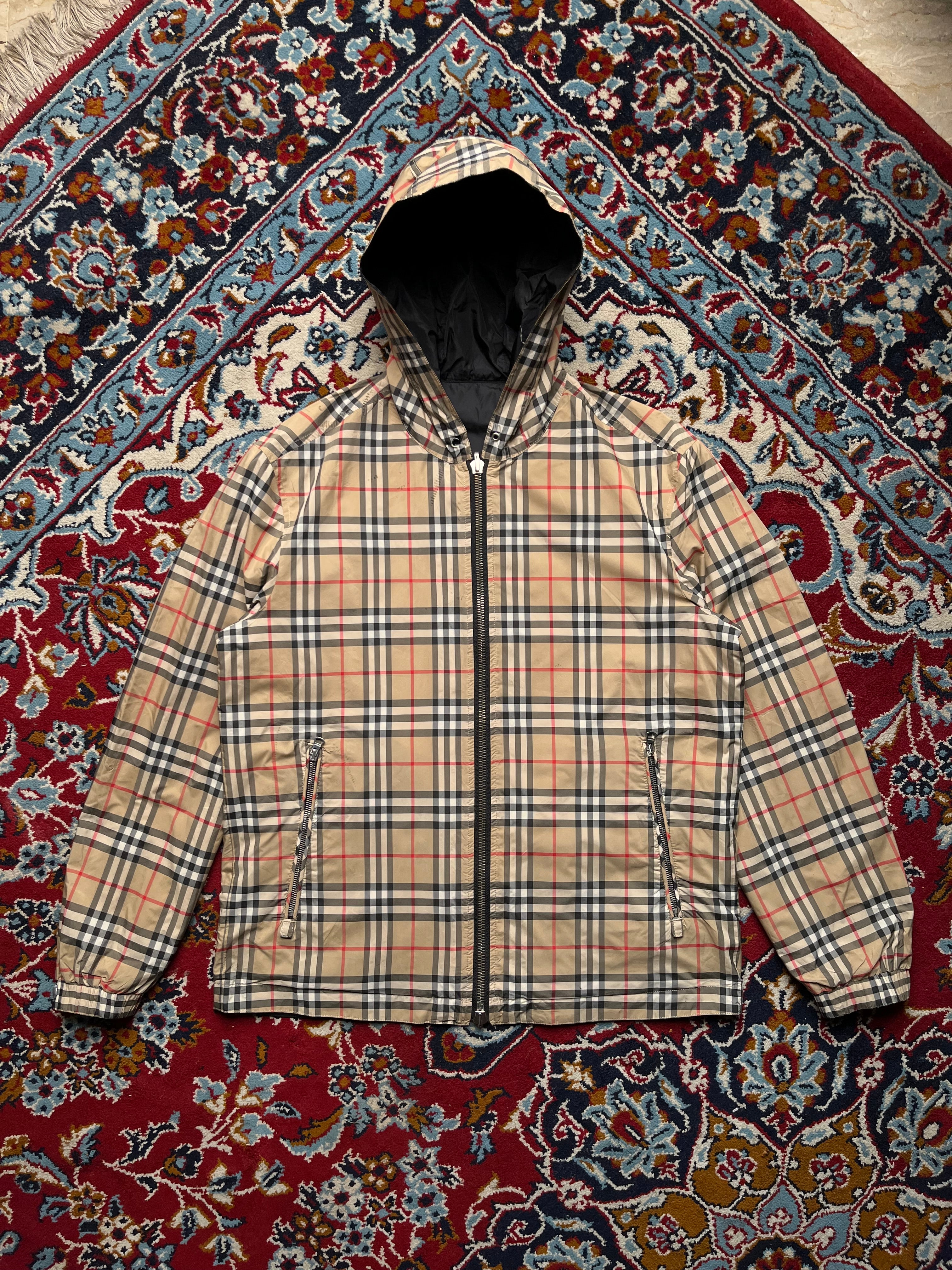 Burberry Vintage Check Reversible Hooded Jacket - M