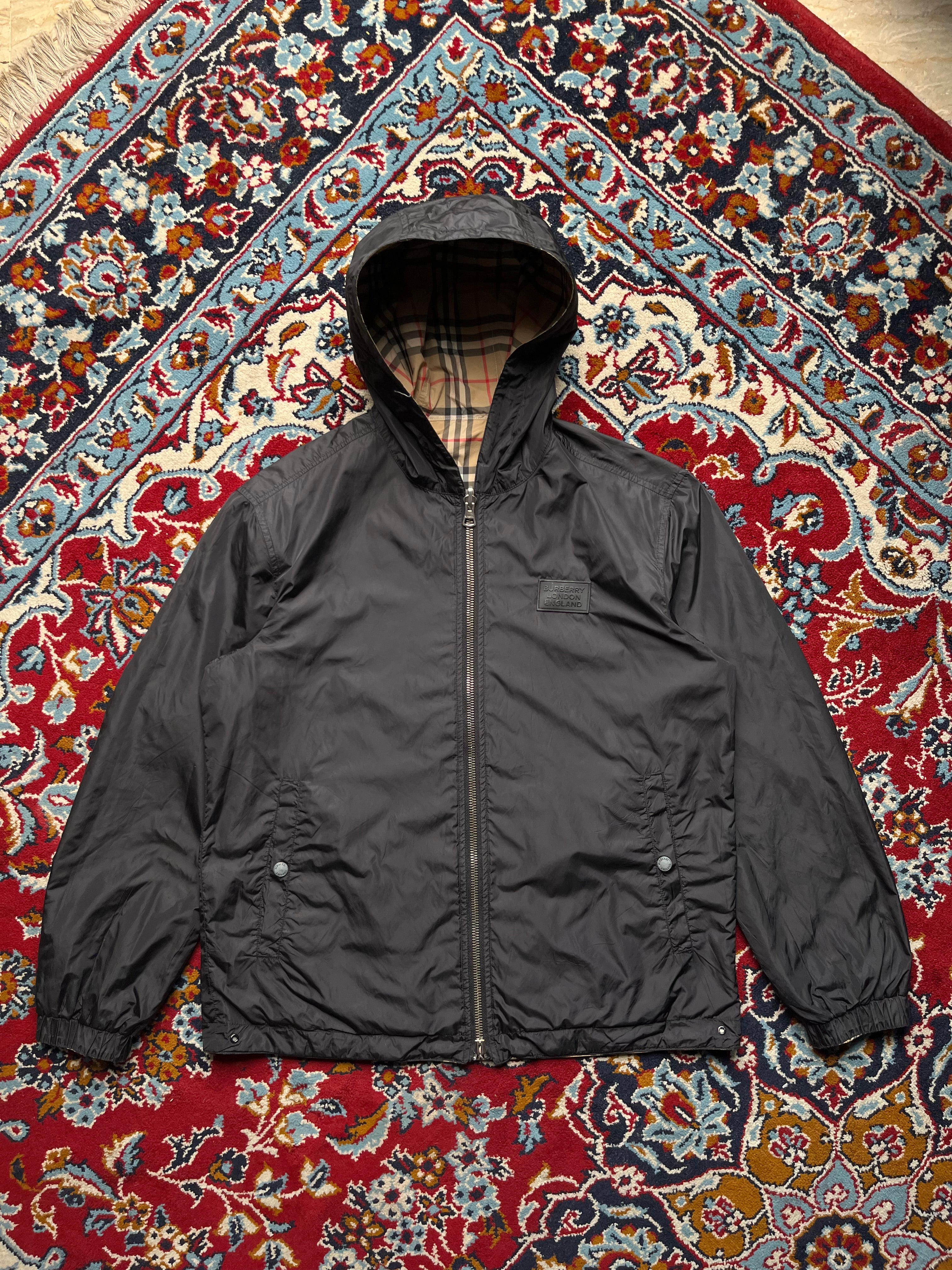 Burberry Vintage Check Reversible Hooded Jacket - M