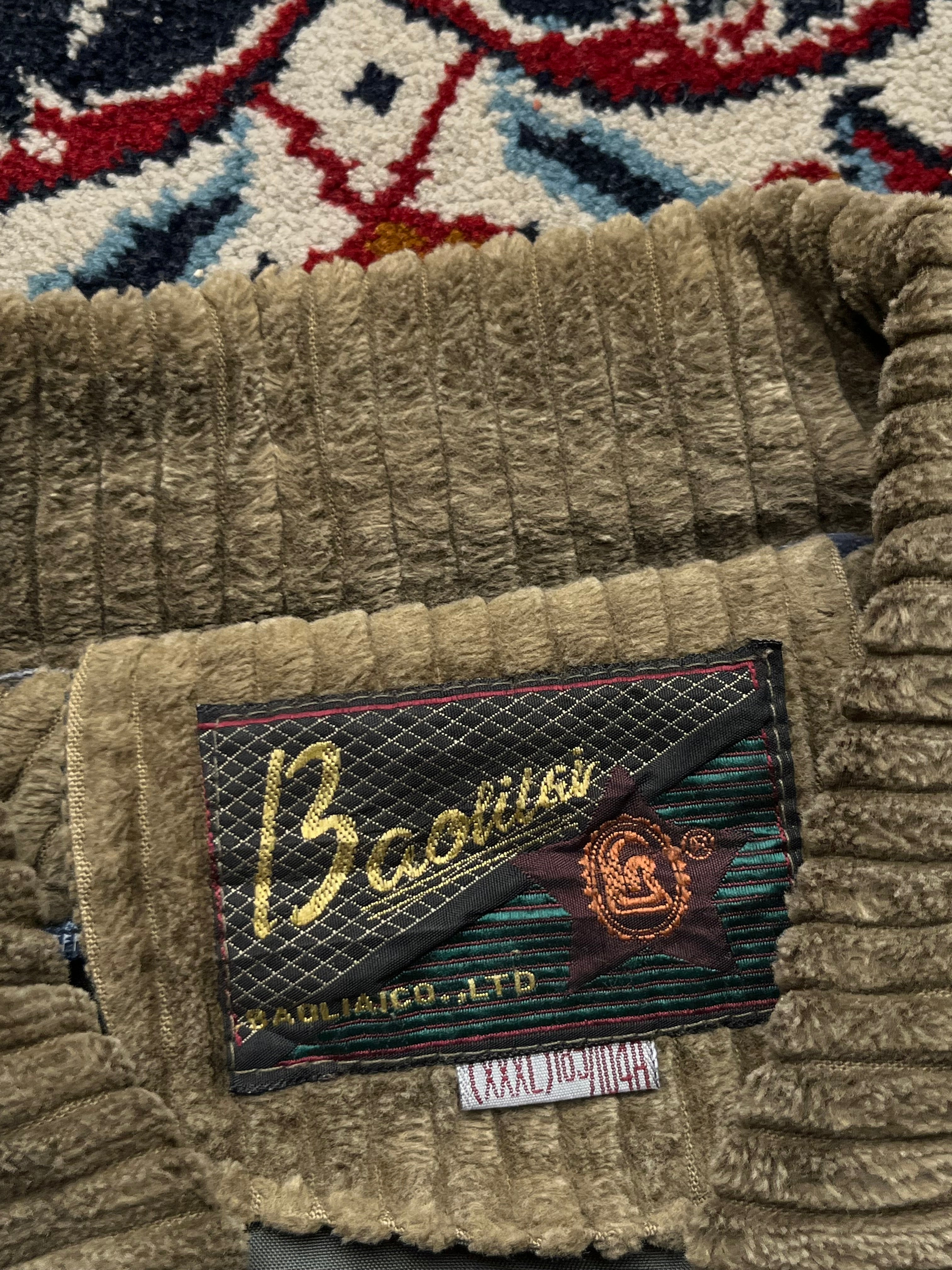 Baolitai Vintage Tan Beige Chunky Corduroy Ribbed Jacket - M