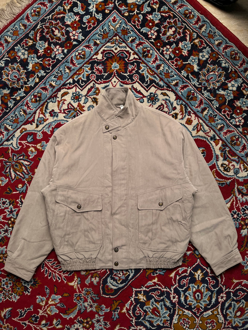 G Selina Vintage Tan Sueded Flight Workwear Casual Jacket - M