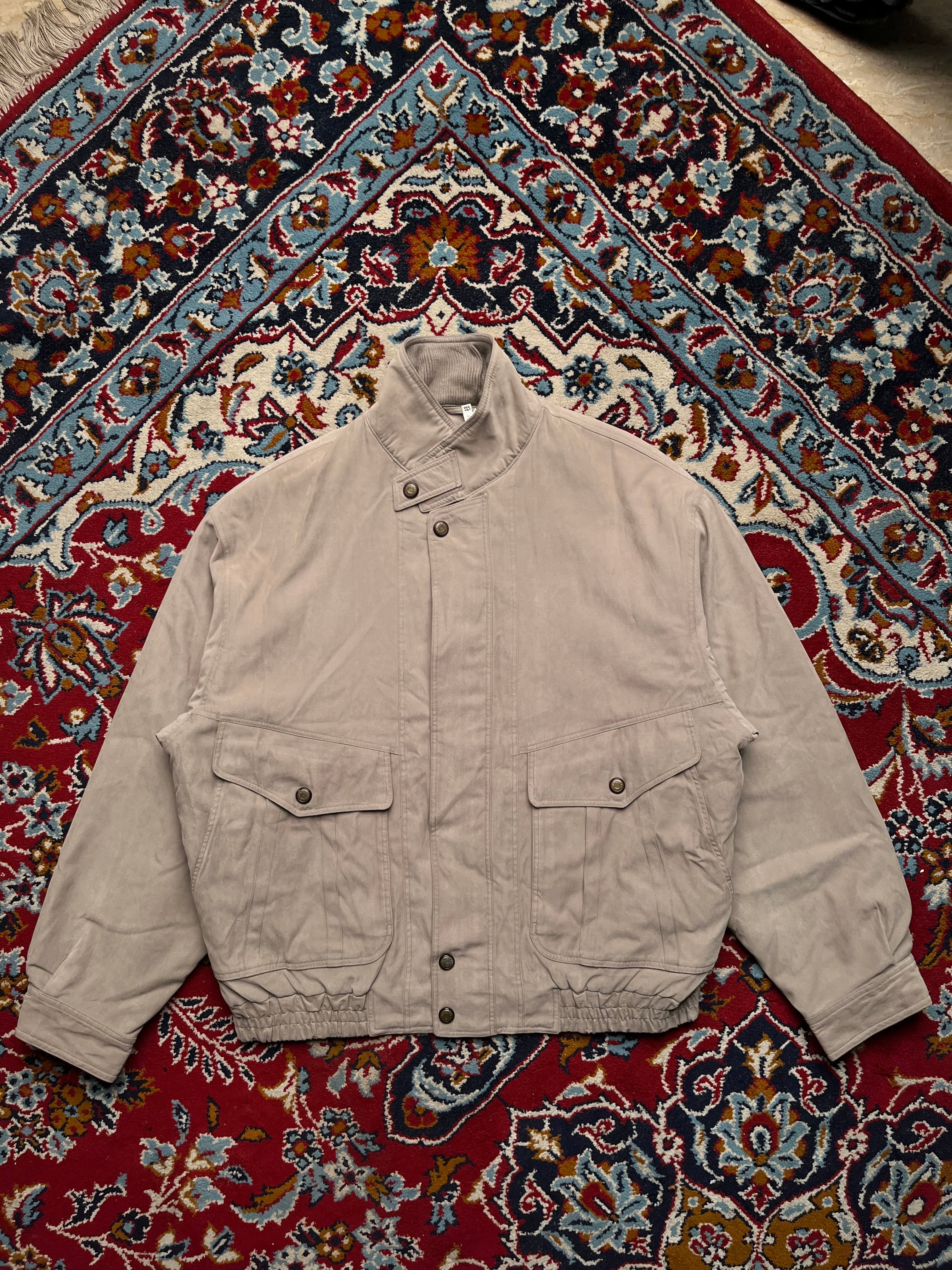G Selina Vintage Tan Sueded Flight Workwear Casual Jacket - M