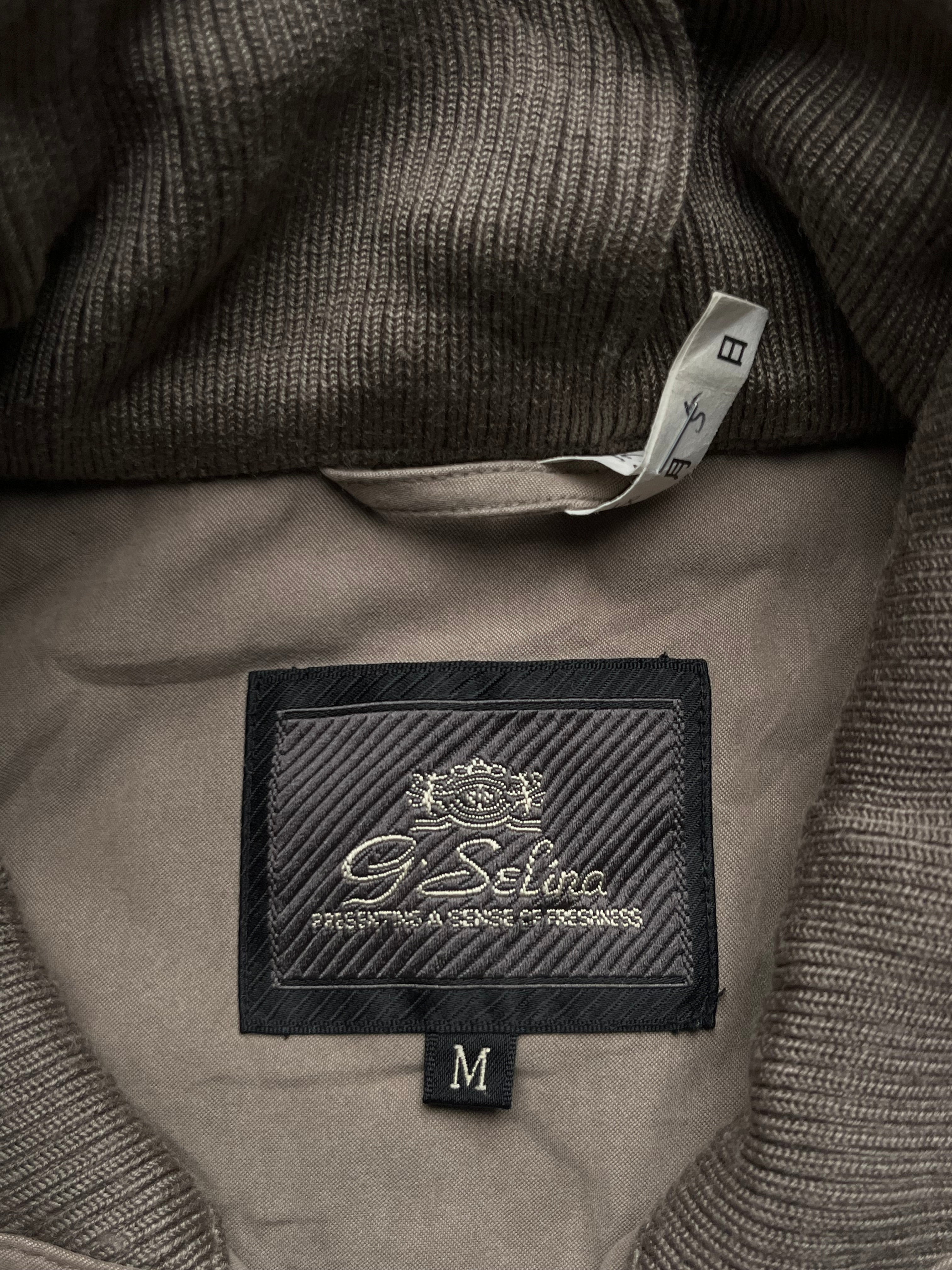 G Selina Vintage Tan Sueded Flight Workwear Casual Jacket - M