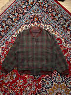 Vintage Weekend Reversible Plaid Suede Harrington Bomber Jacket - L