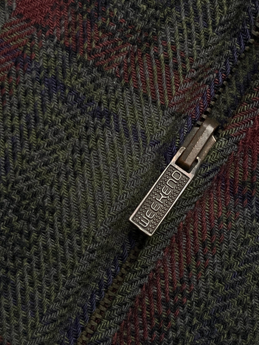 Vintage Weekend Reversible Plaid Suede Harrington Bomber Jacket - L