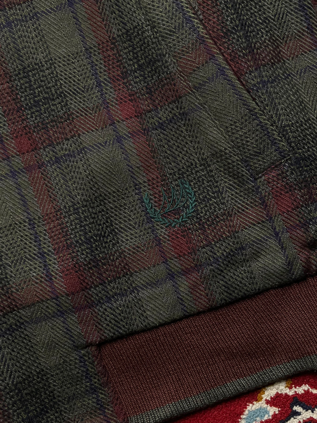Vintage Weekend Reversible Plaid Suede Harrington Bomber Jacket - L