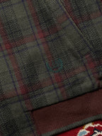 Vintage Weekend Reversible Plaid Suede Harrington Bomber Jacket - L
