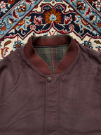 Vintage Weekend Reversible Plaid Suede Harrington Bomber Jacket - L