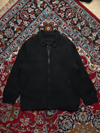 Garcia Vintage Black Heavyweight Wool Blend Bomber Jacket - L