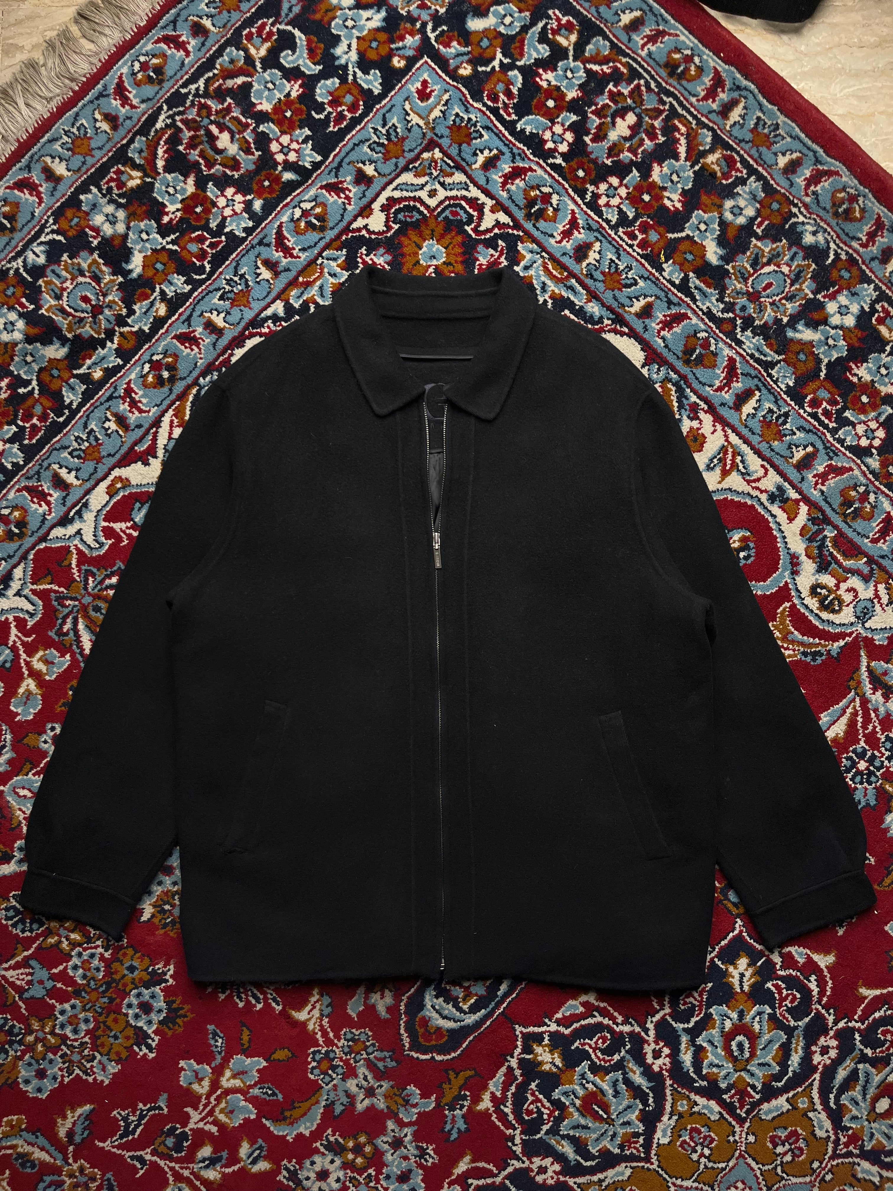 Garcia Vintage Black Heavyweight Wool Blend Bomber Jacket - L