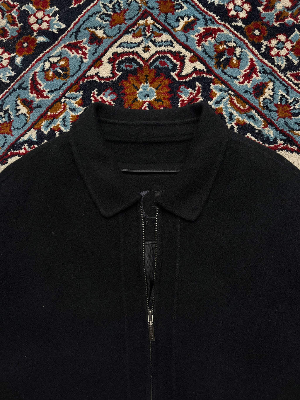 Garcia Vintage Black Heavyweight Wool Blend Bomber Jacket - L