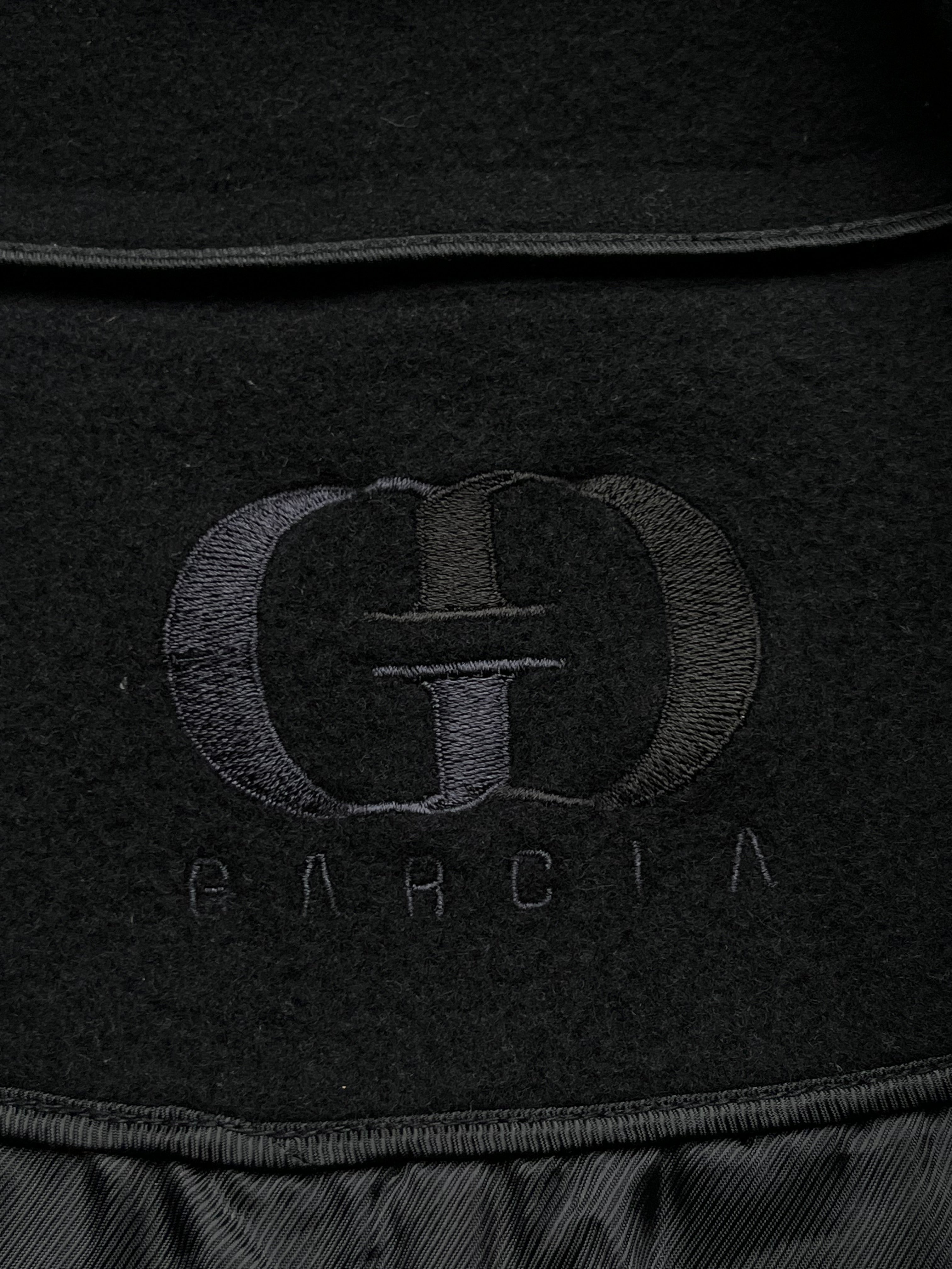 Garcia Vintage Black Heavyweight Wool Blend Bomber Jacket - L