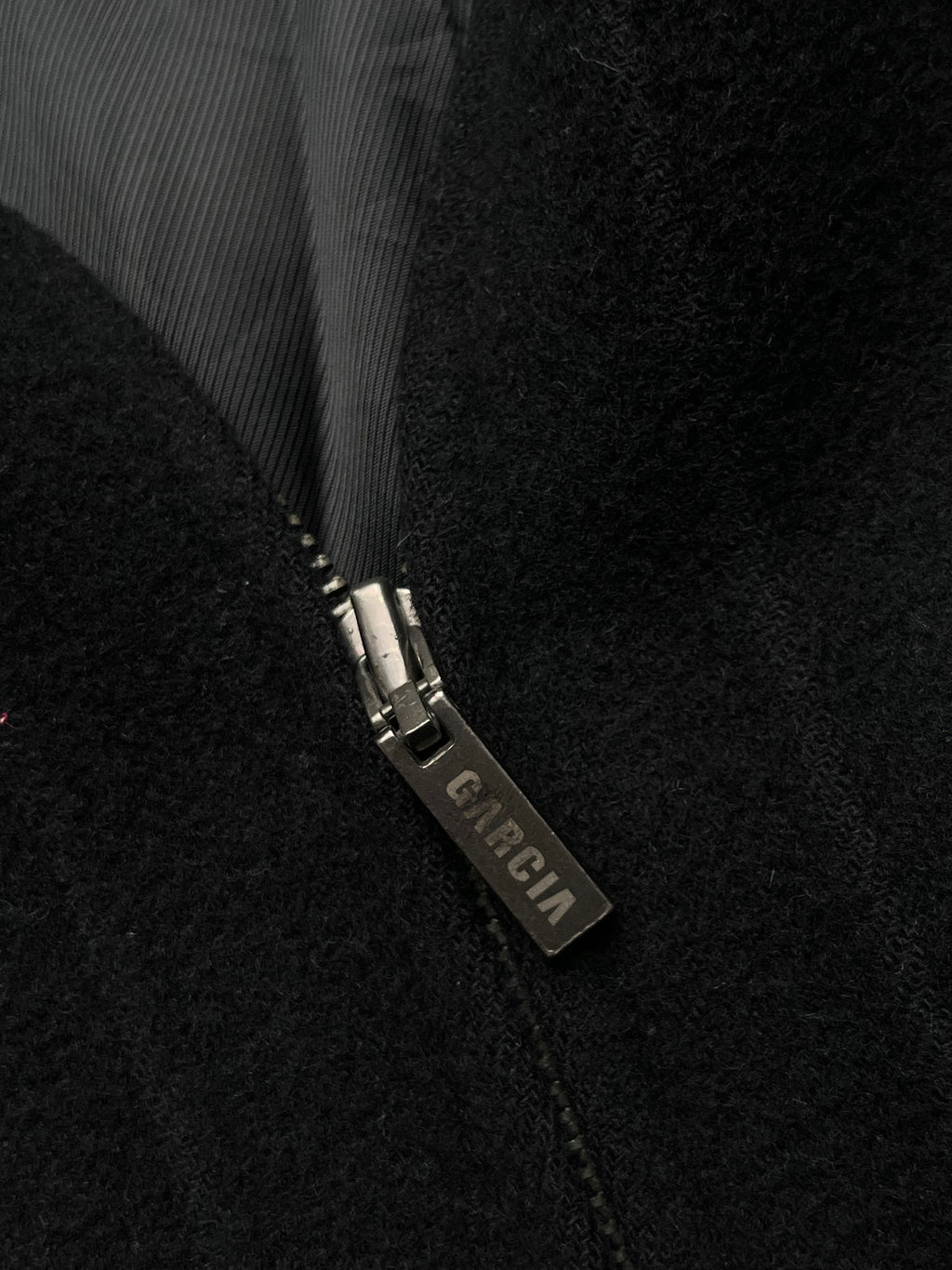 Garcia Vintage Black Heavyweight Wool Blend Bomber Jacket - L