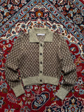 8 Seconds Women Brown Patterned Collared Knit CARDIGAN SWEATER - M