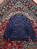 Polo Ralph Lauren Navy Blue Quilted Snap Front Bomber JACKET - M