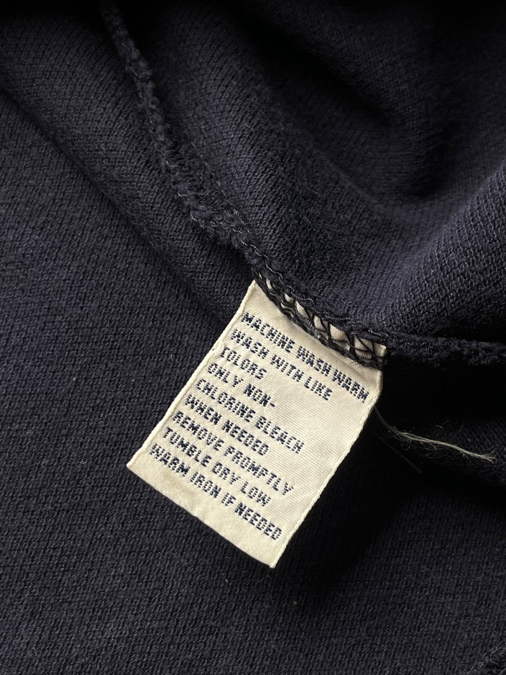 Polo Ralph Lauren Navy Blue Cotton V-Neck Knit CARDIGAN SWEATER - L