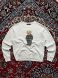 Polo Ralph Lauren Women White Graphic Printed Crewneck SWEATSHIRT - Mo