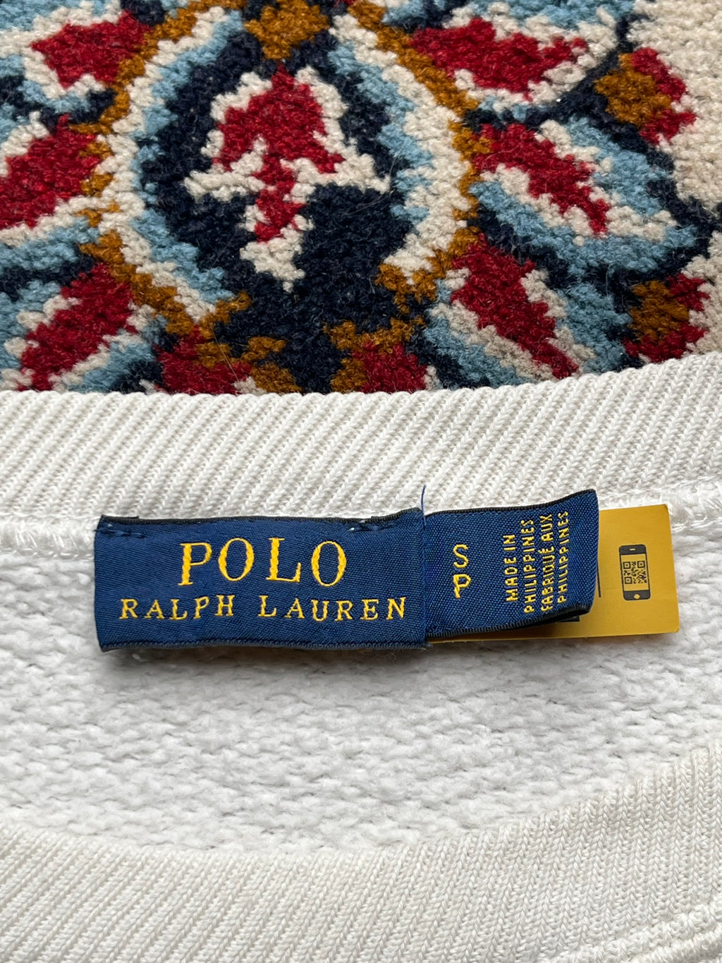 Polo Ralph Lauren Women White Graphic Printed Crewneck SWEATSHIRT - Mo