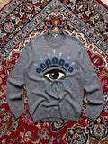Kenzo Paris Iconic Evil Eye Knit Crewneck Sweater - M
