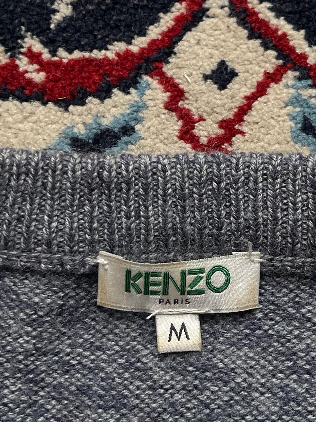 Kenzo Paris Iconic Evil Eye Knit Crewneck Sweater - M