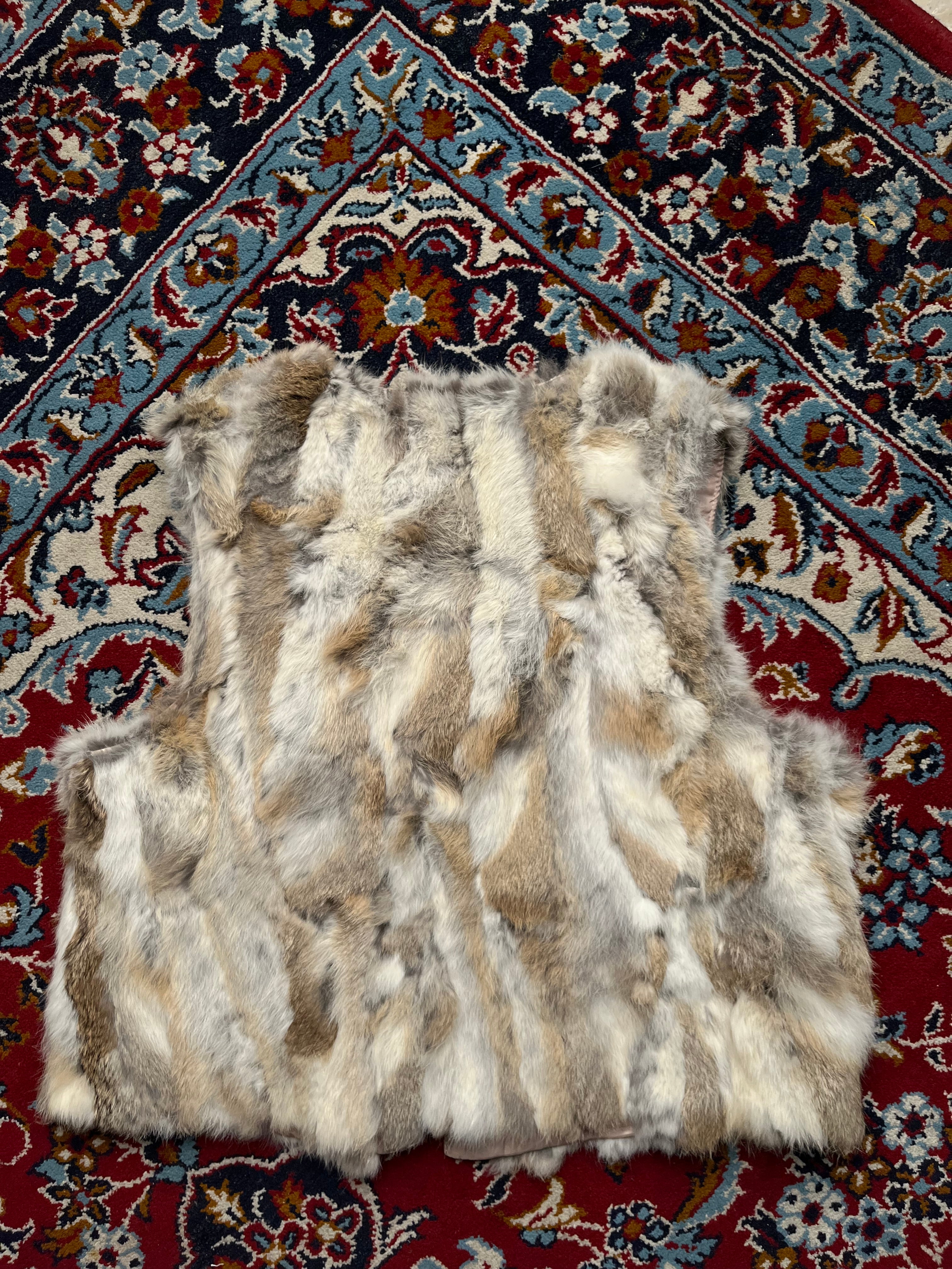 Soyaconcept Womens ORIGINAL RABBIT Fur Vest - L