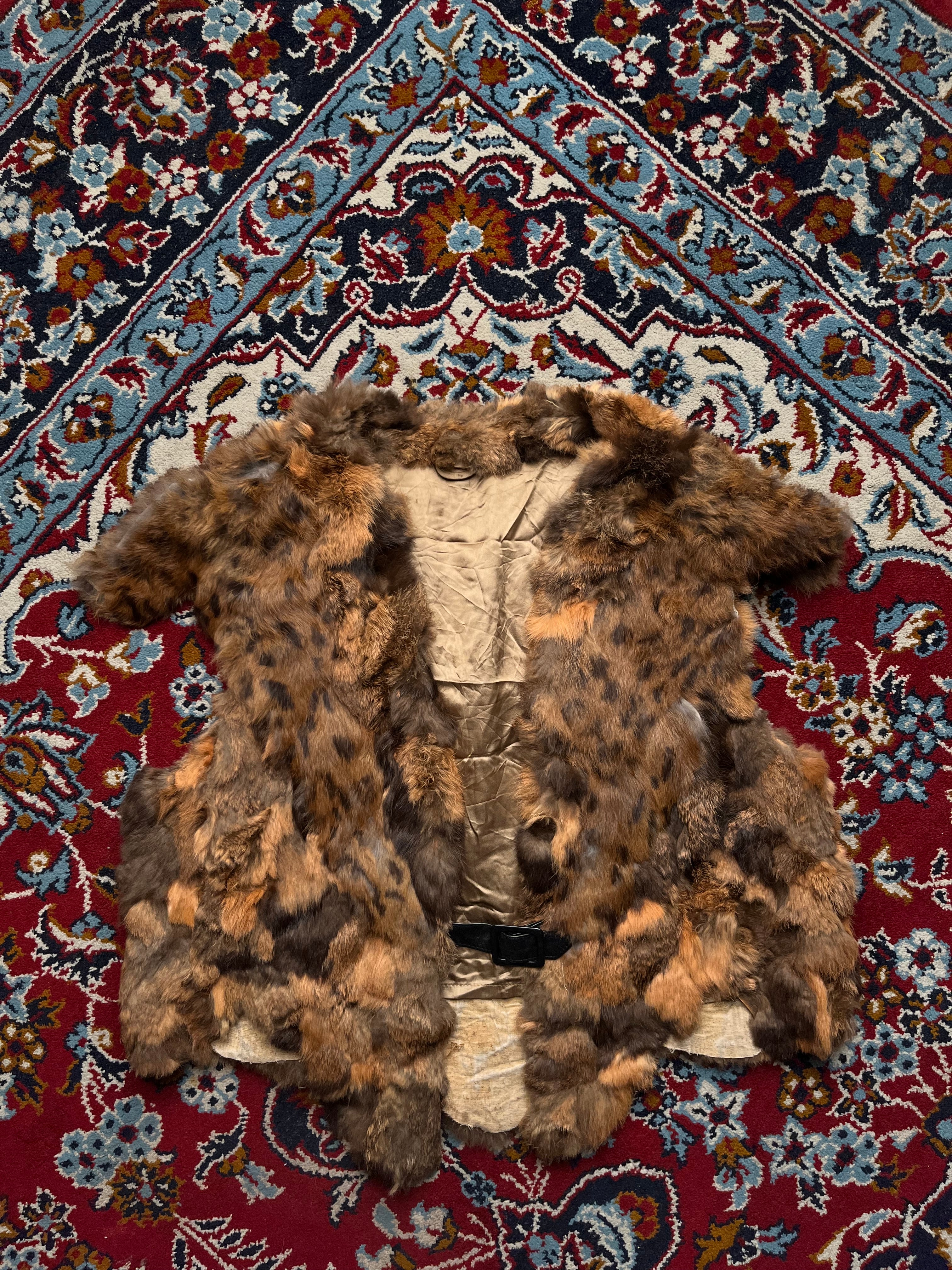 Vintage CAT Fur Vest -  M