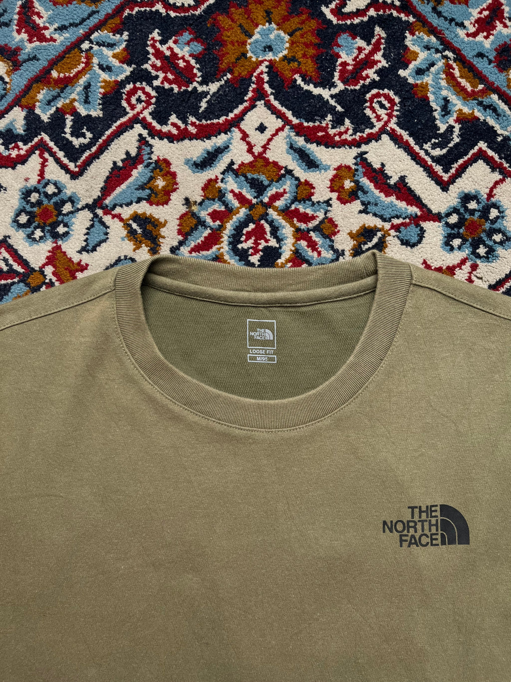 The North Face Loose Fit Olive Green Graphic Tee - M