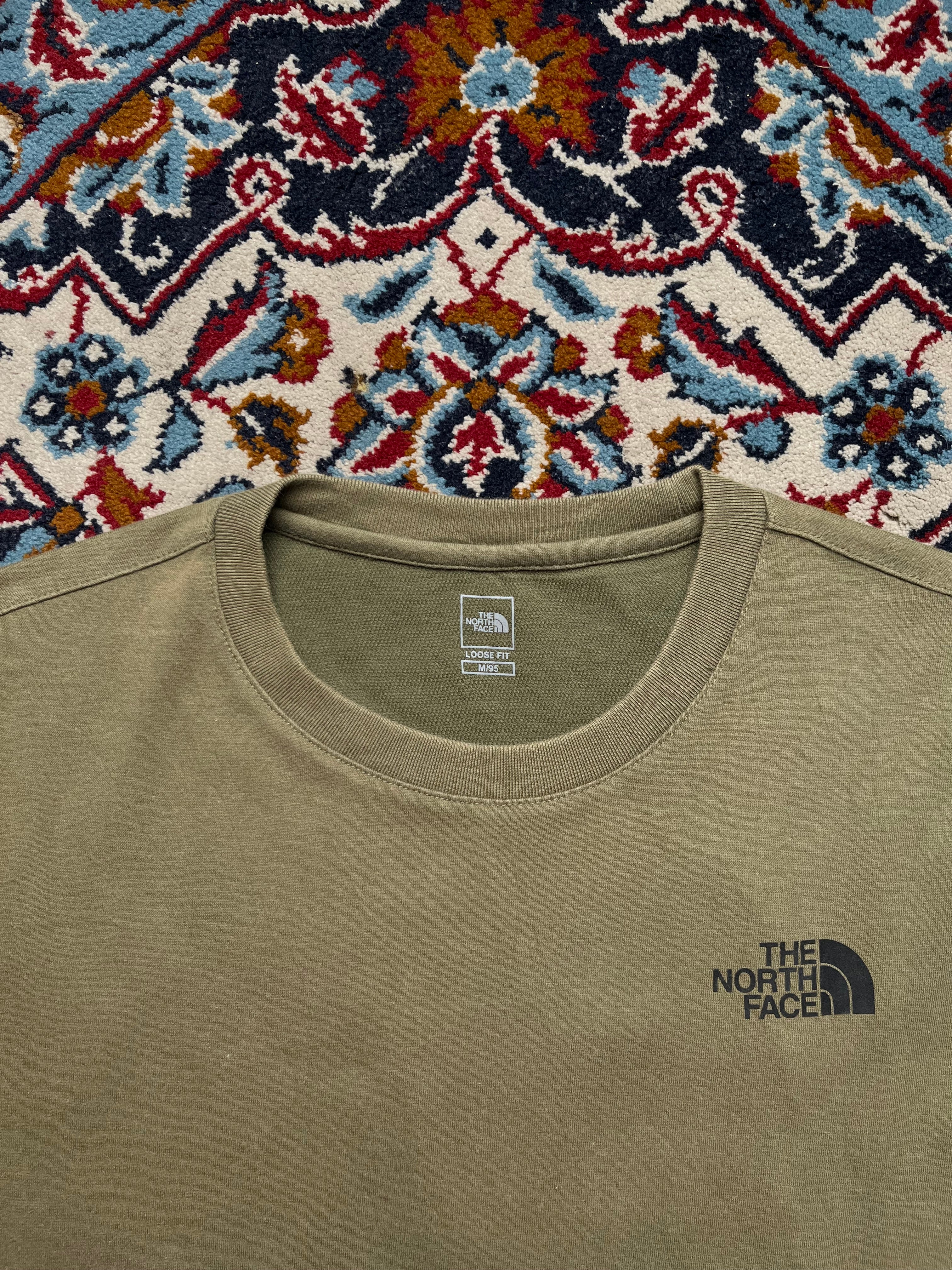 The North Face Loose Fit Olive Green Graphic Tee - M