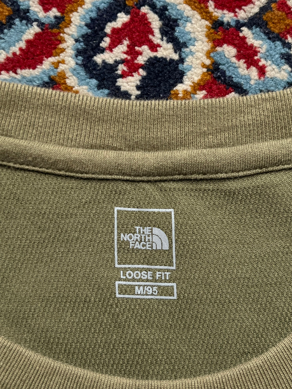 The North Face Loose Fit Olive Green Graphic Tee - M