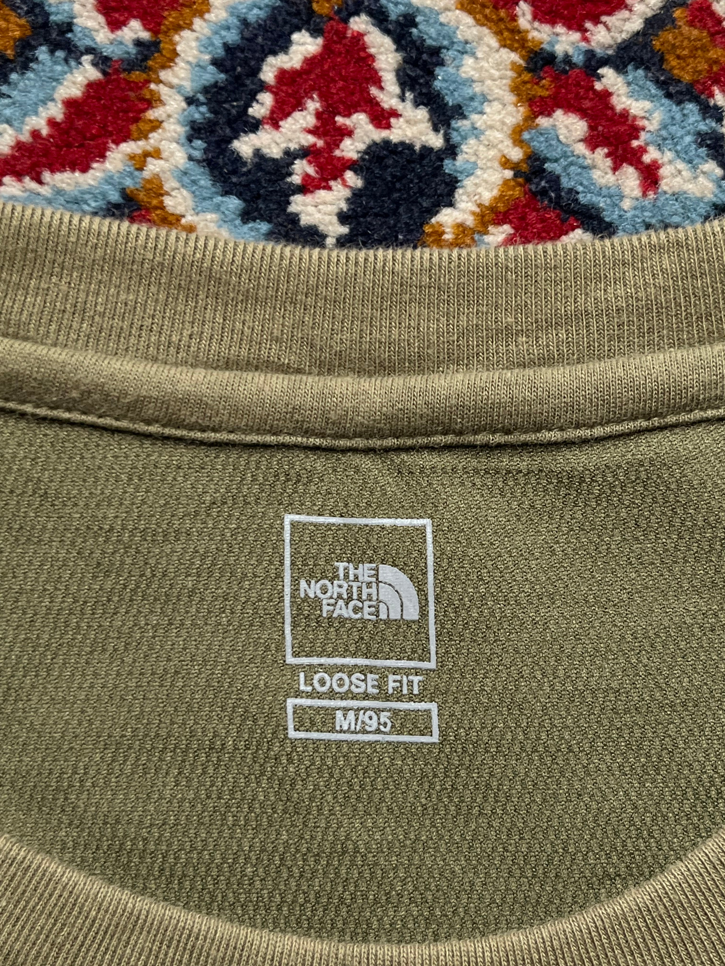 The North Face Loose Fit Olive Green Graphic Tee - M